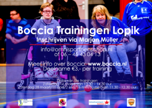 Boccia trainingen bij Omnisport